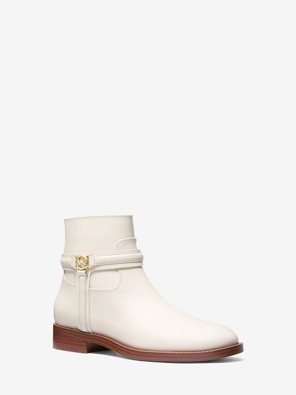 Michael Kors Mindy Leather Boots in Ivory Size 9